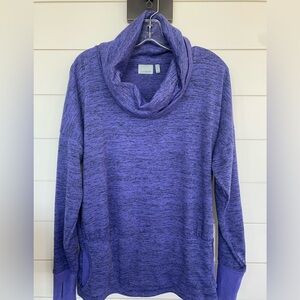 Athleta Batwing & Robin Long Sleeve Cowl Neck Top Size L